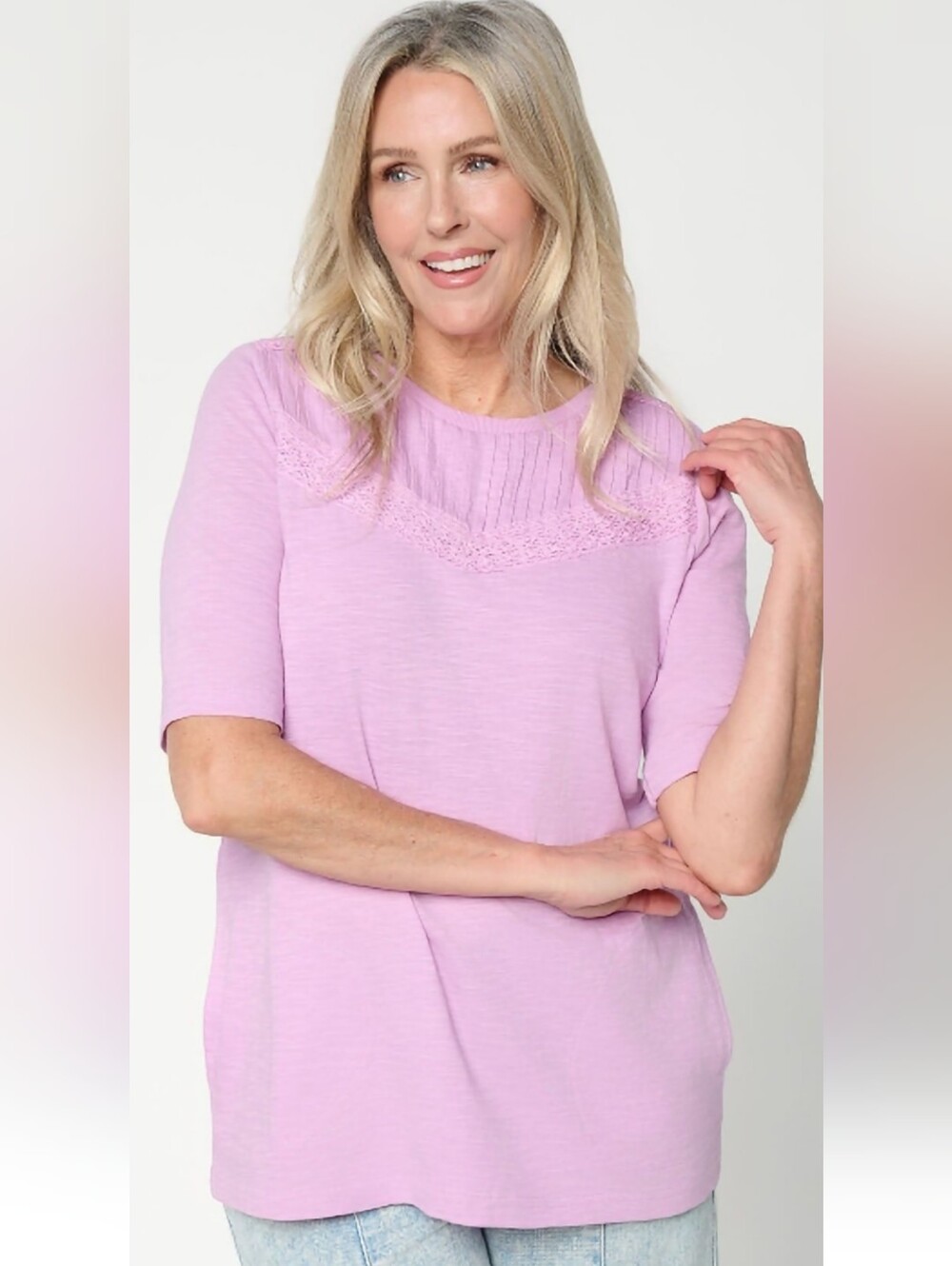 Embellished Elbow Sleeve Top New Small